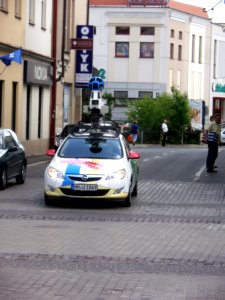 Google street view car in Rzeszow