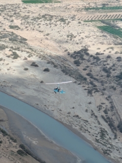 gyrocopter on Oued Moulouya